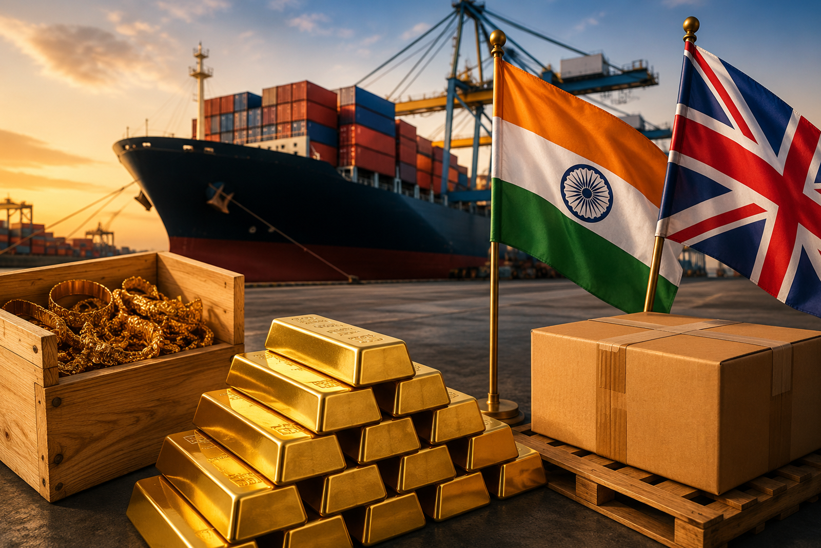 India-UK Trade Pact Takes Flight as Kolkata Ships First Duty-Free Gold Export to Britain